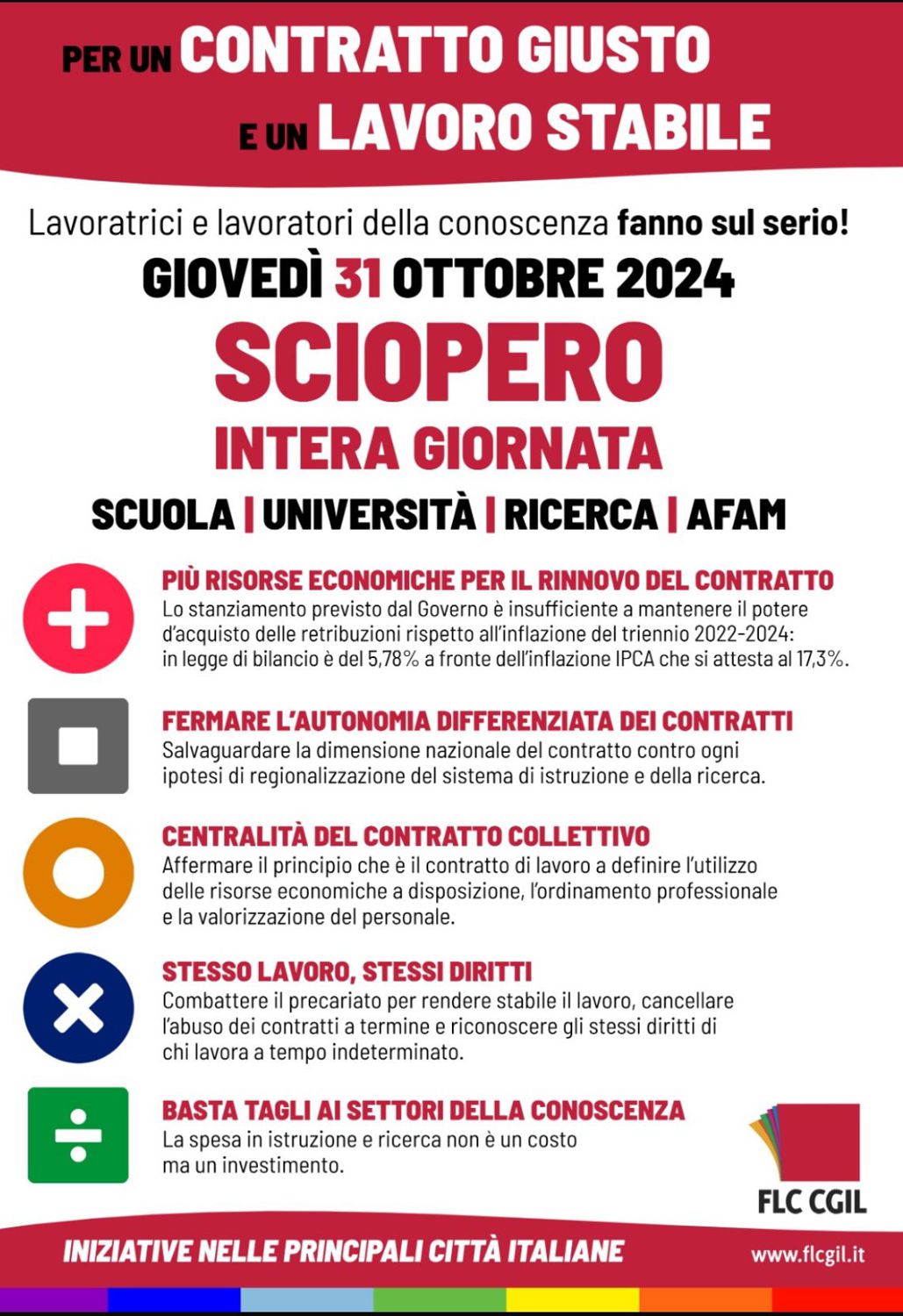 sciopero flc 31 10 24